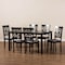 Baxton Studio Dallas Grey Upholstered and Brown Finished Wood 7-Piece Dining Set 171-10954-10519 - alternate 3